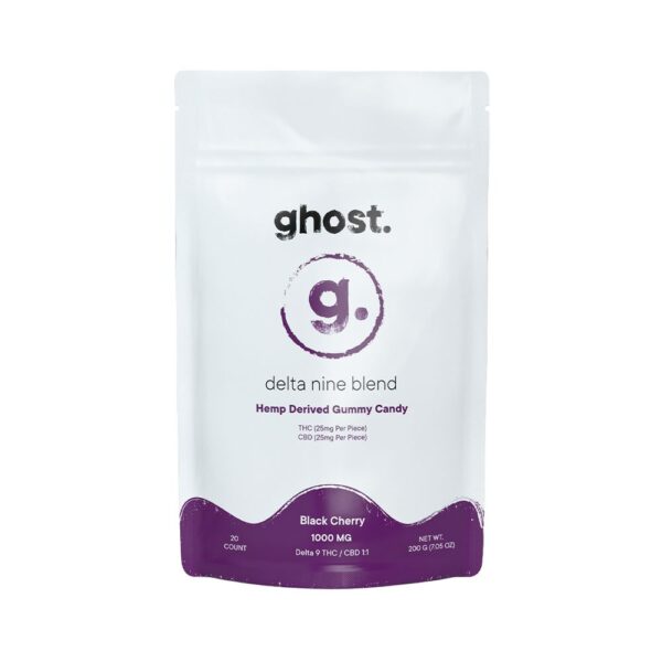 Ghost Delta 9 & CBD Gummies Black Cherry 1000mg 20ct