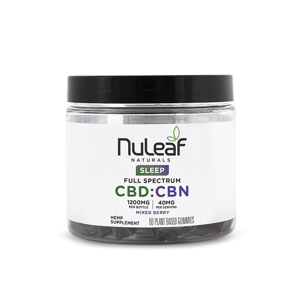 NuLeaf Naturals Full Spectrum CBD & CBN Gummies Mixed Berry 1200mg 60ct