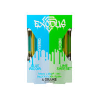 Exodus THCA, HXY9 Delta 8 Duo Cartridge Blue Widow Lime Sherbet 4g