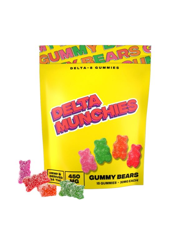 Delta Munchies Delta 8 Gummies Gummy Bears 450mg 15ct