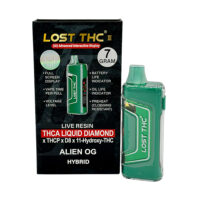 Lost THC V3 Liquid Diamonds Live Resin Disposable Alien OG 7g