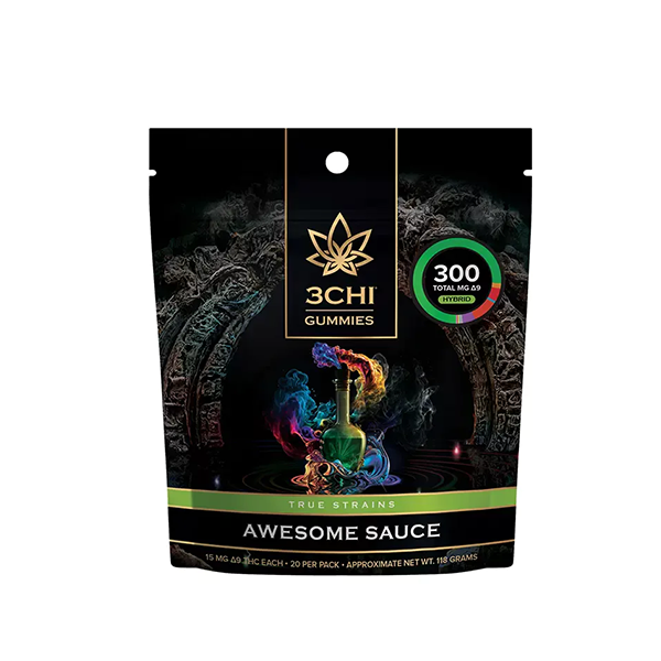 3Chi True Strains Delta 9 Gummies Awesome Sauce 300mg 20ct