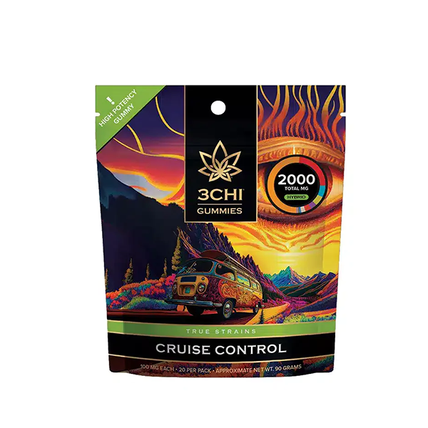 3Chi True Strains High Potency Gummies Cruise Control 2000mg 20ct