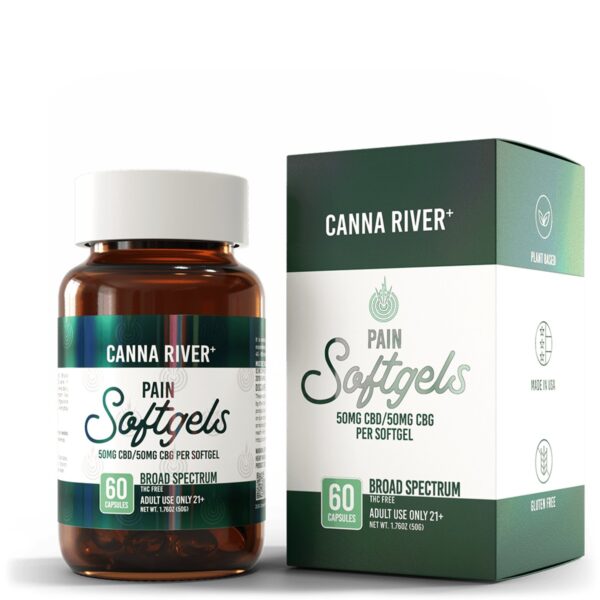 Canna River CBD CBG Pain Broad Spectrum Softgels 6000mg 60ct
