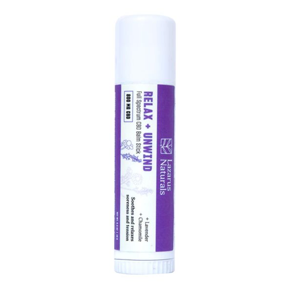 Lazarus Naturals Full Spectrum CBD Balm Stick Relax + Unwind 800mg .5oz