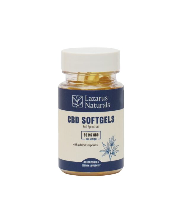 Lazarus Naturals Full Spectrum CBD Softgels 50mg 40ct