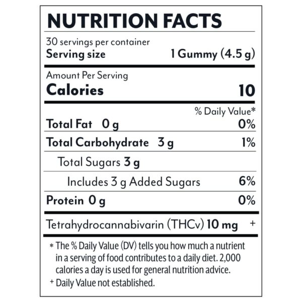 Mellow Fellow Wellness Gummies Tropic Medley Burn Blend 300mg 30ct Supplement Facts