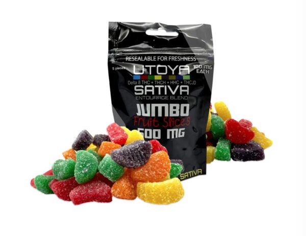 Utoya THCH Sativa Blend Jumbo Fruit Slice Gummies 5ct
