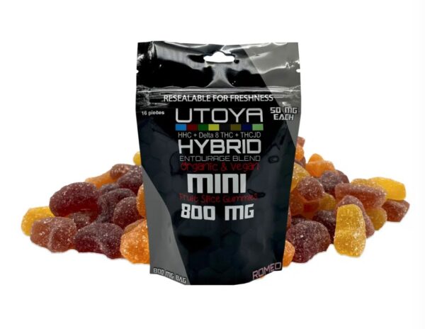 Utoya THCJD Hybrid Blend Mini Fruit Slice Gummies 16ct