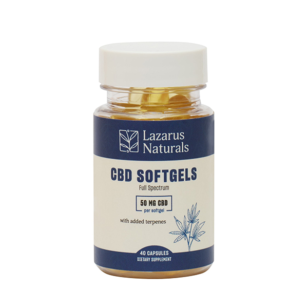 Lazarus Naturals Full Spectrum CBD Softgels 50mg 40ct